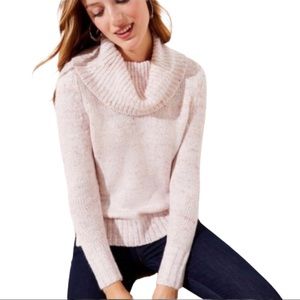 Loft pink cowl neck sweater